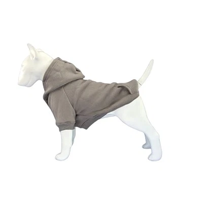 Sudadera con capucha gris para perro